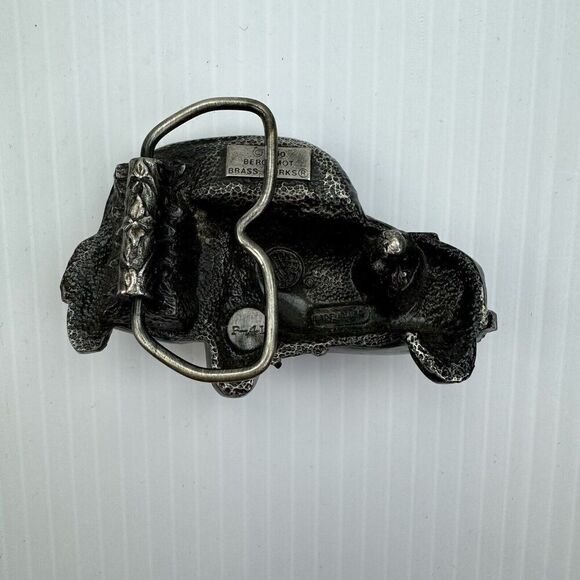Vintage 1980 VW Volkswagen Bug Beetle Brassworks Belt Buckle by Bergamot - Picture 5 of 11